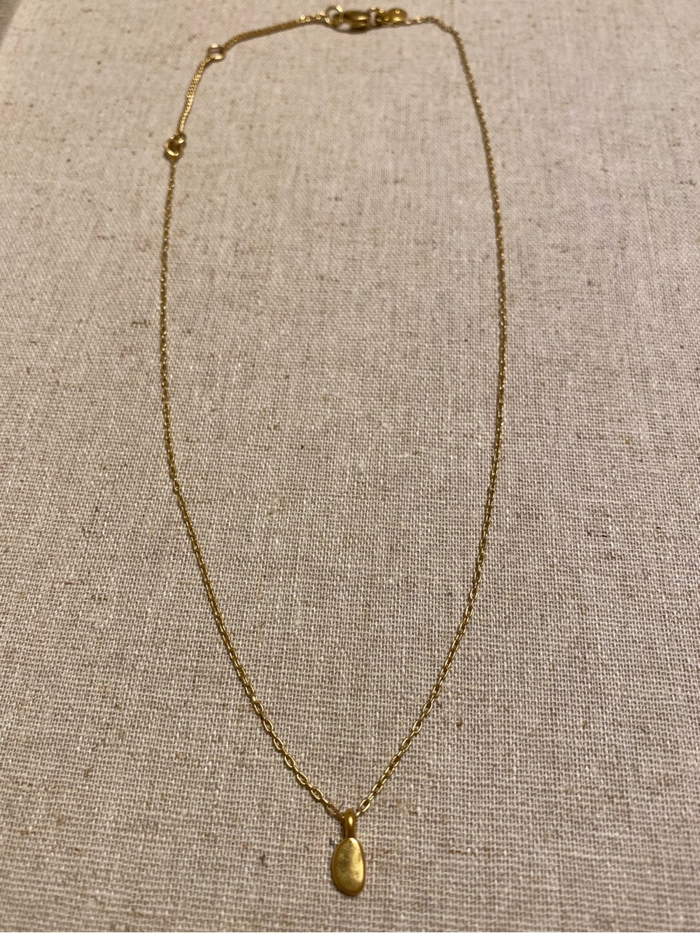 Madewell Dainty Gold Oval Layering Pendant Necklace